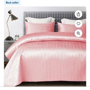Full/queen size bedspread color pink